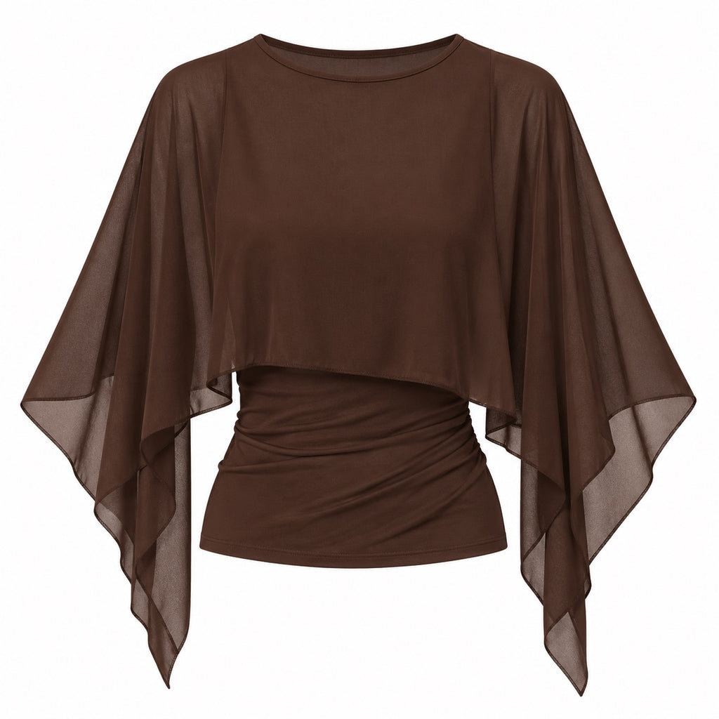 Brownwood Poncho Top