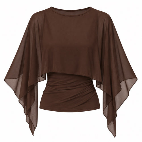 Brownwood Poncho Top